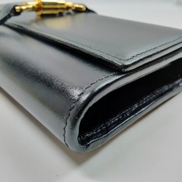 Gucci Long Wallet Black Leather 547-070925 - Picture 4 of 9